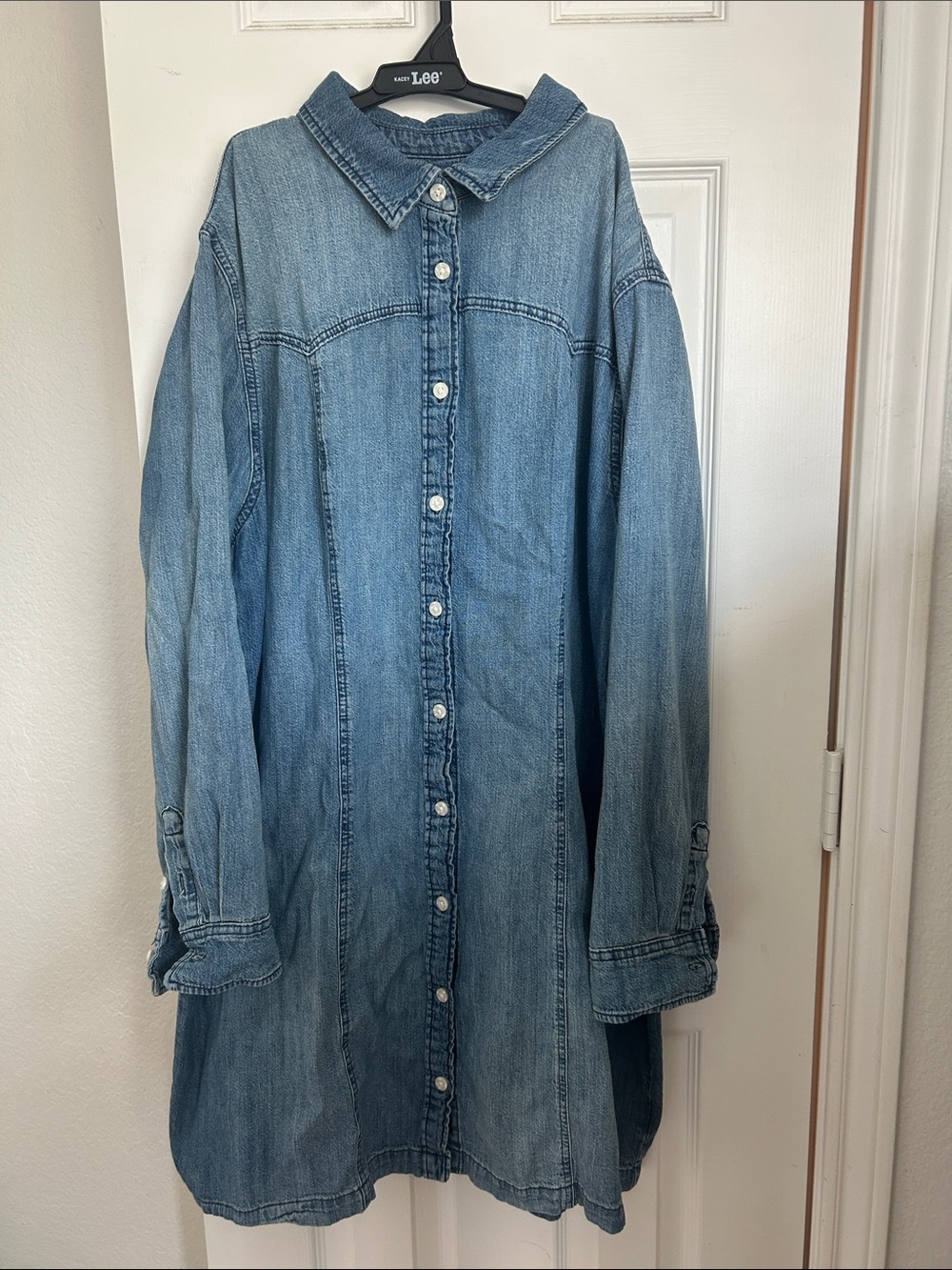 Denim Shirt dress- Light Blue Women’s denim dress